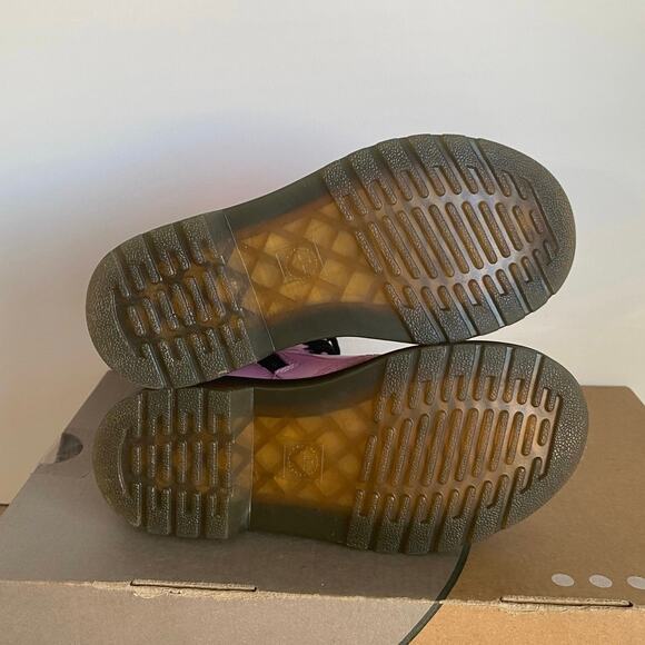 Dr. Martens 1460 Pink Leather Lace Up Zip Ankle Boots Girls  -Size 12 C - Picture 12 of 13